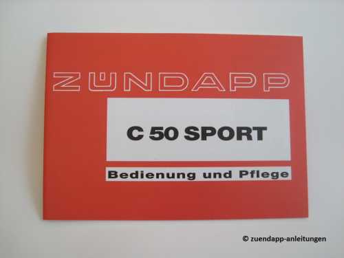 Bedienungsanleitung Zündapp C 50 Sport, Typ 517-21, Handbuch