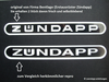 original Bentlage Tank Schriftzug, Dekor für Zündapp schwarz oval -selbstklebend-