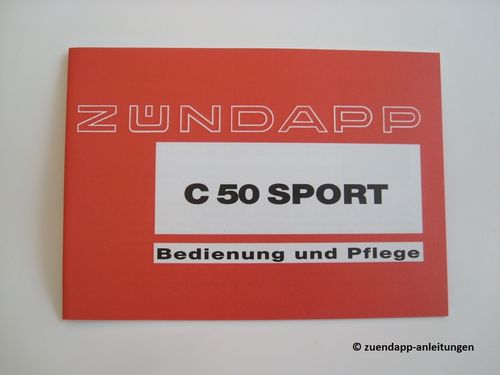 Bedienungsanleitung Zündapp GTS 50, C50 Sport, Typ 517