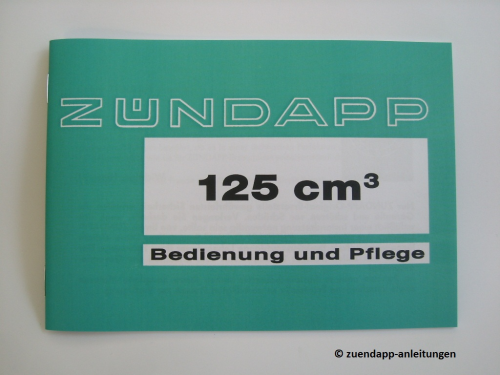 Bedienungsanleitung Zündapp KS 125 Sport, Typ 521-10, MC125, GS125, Typen 520