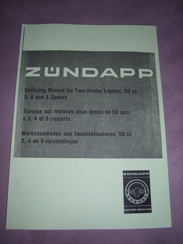 Zündapp workshop Manual for Two Stroke Engines 50 cc